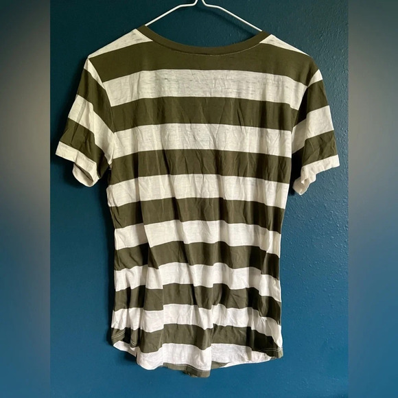 Fornia Striped Classic V-Neck Top - Small - Picture 3 of 4